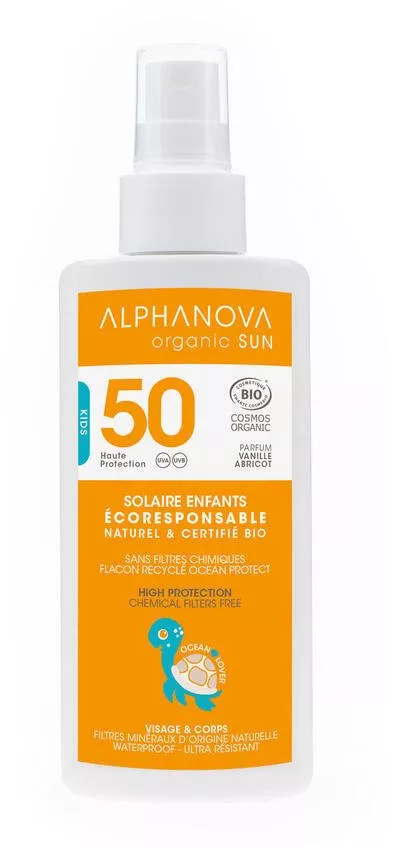 Opalovací krém ve spreji pro děti SPF50 125g Alphanova